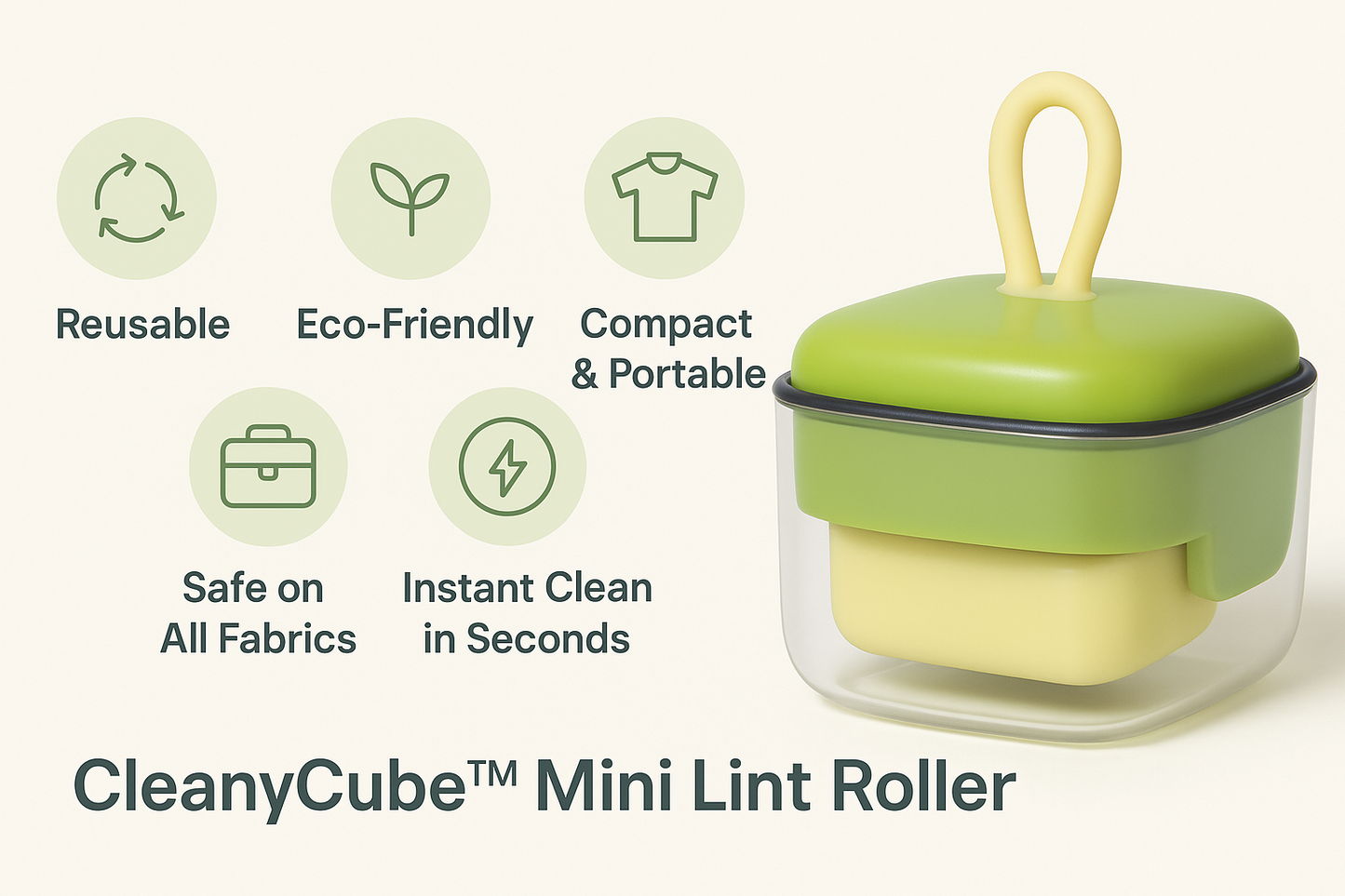 CleanyCube™ Mini Lint Roller