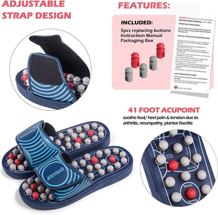 Zenova ReflexoFit™ Massage Slippers